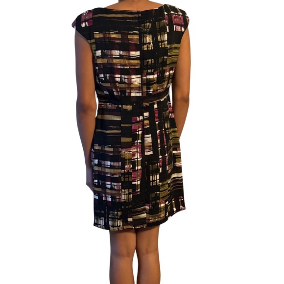 Corey P. Women's Size 10 Sheath Dress Knee Length Abstract Print Cap Sleeve - Picture 2 of 6